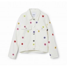 DESIGUAL 24SGED06-1000 ΠΑΙΔΙΚΟ ΜΠΟΥΦΑΝ ΤΖΙΝ ΜΕ ΚΕΝΤΗΜΕΝΕΣ ΜΑΡΓΑΡΙΤΕΣ ΚΟΡΙΤΣΙ  ΛΕΥΚΟ