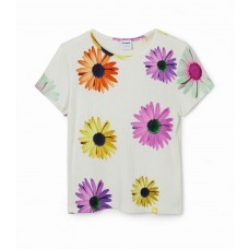 DESIGUAL 24SGTK21-1000  T.shirt  ΜΕ ΣΧΕΔΙΟ  ΕΚΡΟΥ