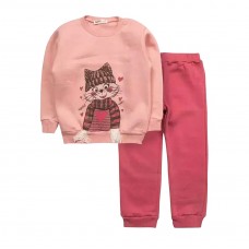 NEK KIDS WEAR 133525 ΠΑΙΔΙΚΟ ΣΕΤ ΦΟΡΜΑΣ ΓΙΑ ΚΟΡΙΤΣΙΑ ΠΟΥΔΡΑ-ΣΑΠΙΟ ΜΗΛΟ
