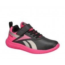 REEBOK RUSH RUNNER 100200972 ΠΑΙΔΙΚΟ ΑΘΛΗΤΙΚΟ ΠΑΠΟΥΤΣΙ ΚΟΡΙΤΣΙ  ΜΑΥΡΟ-ΦΟΥΞΙΑ