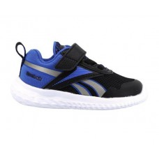REEBOK RUSH RUNNER 100075227 ΠΑΠΟΥΤΣΙ ΑΘΛΗΤΙΚΟ ΑΓΟΡΙ   ΜΑΥΡΟ-ΜΠΛΕ ΡΟΥΑ