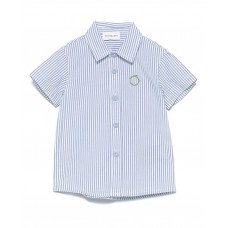 TRUSSARDI TIP25038CA ΠΑΙΔΙΚΟ ΡΙΓΕ ΠΟΥΚΑΜΙΣΟ ΚΟΝΤΟΜΑΝΙΚΟ ΑΓΟΡΙ ΛΕΥΚΟ-ΓΑΛΑΖΙΟ