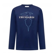 TRUSSARDI TBA25015TS ΠΑΙΔΙΚΗ ΜΠΛΟΥΖΑ ΜΑΚΡΥΜΑΝΙΚΗ ΑΓΟΡΙ  ΜΠΛΕ